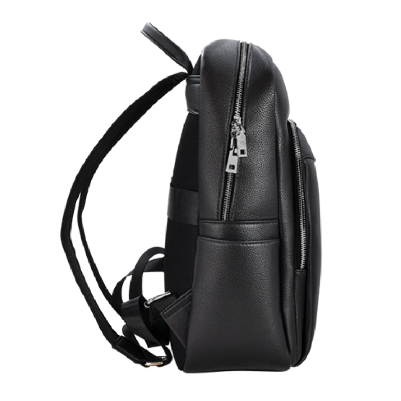 Sleek Slim Leatherette Backpack - 1